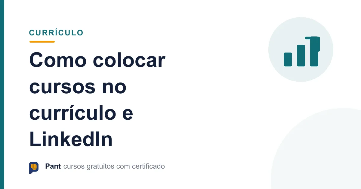 Capa do guia de como colocar cursos no currículo e no LinkedIn