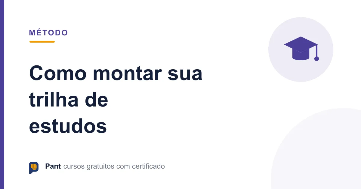 Capa do guia de como montar uma trilha de estudos gratuita