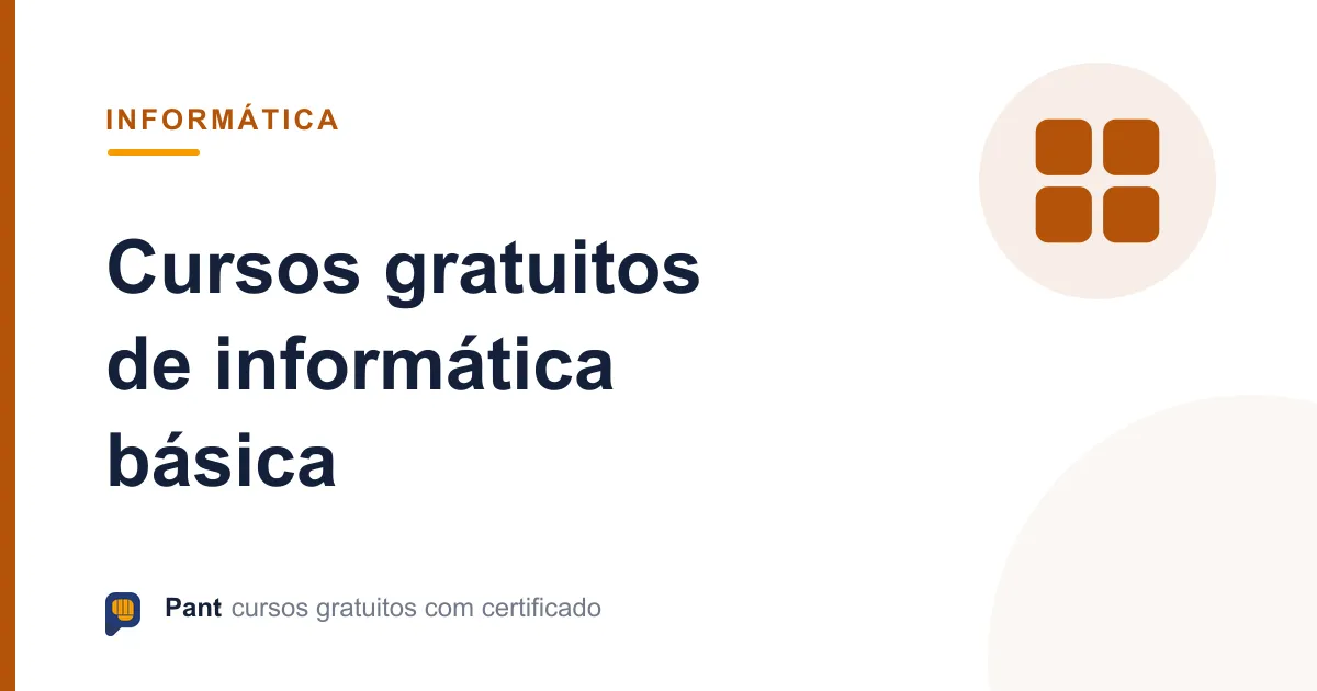 Capa do guia de cursos gratuitos de informática básica
