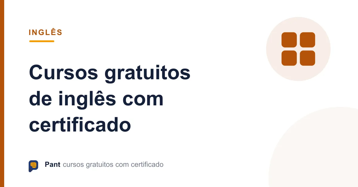 Capa do guia de cursos gratuitos de inglês com certificado