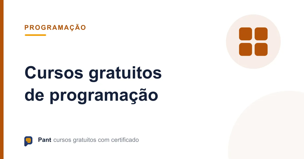 Capa do guia de cursos gratuitos de programação para iniciantes