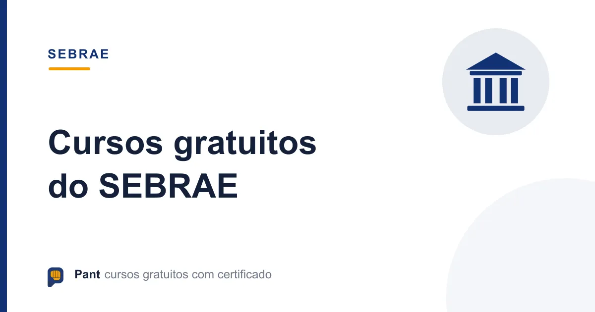 Capa do guia de cursos gratuitos do SEBRAE